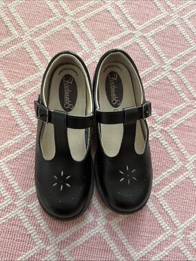 FootMates Black T‑Strap Mary Jane School Shoes